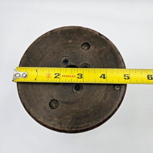 Wood Spool Vintage Primitive Wooden Thread Silk Wool Textile Industrial Bobbin - Picture 3 of 11